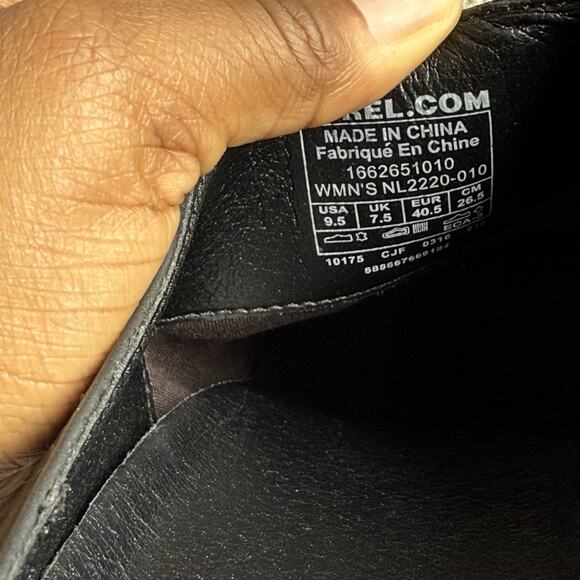 Sorel Addington Mules Waterproof Black Leather Block Heel Clogs Slip On 9.5 - Picture 6 of 8